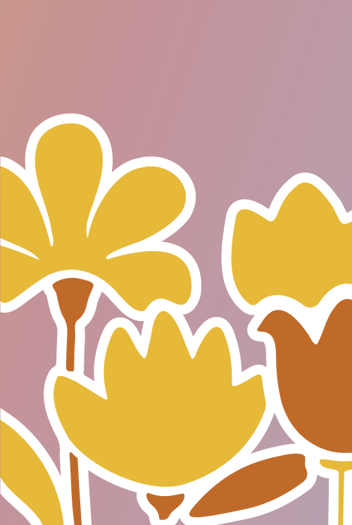 Orange and Yellow Flowers against a purple background for Decoration Purposes.